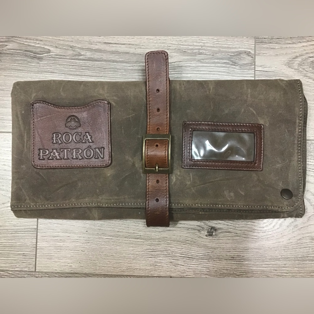 Moore & Giles x Roca Patrón Waxed Canvas & Leather Bar Tool Roll Promo RARE NEW